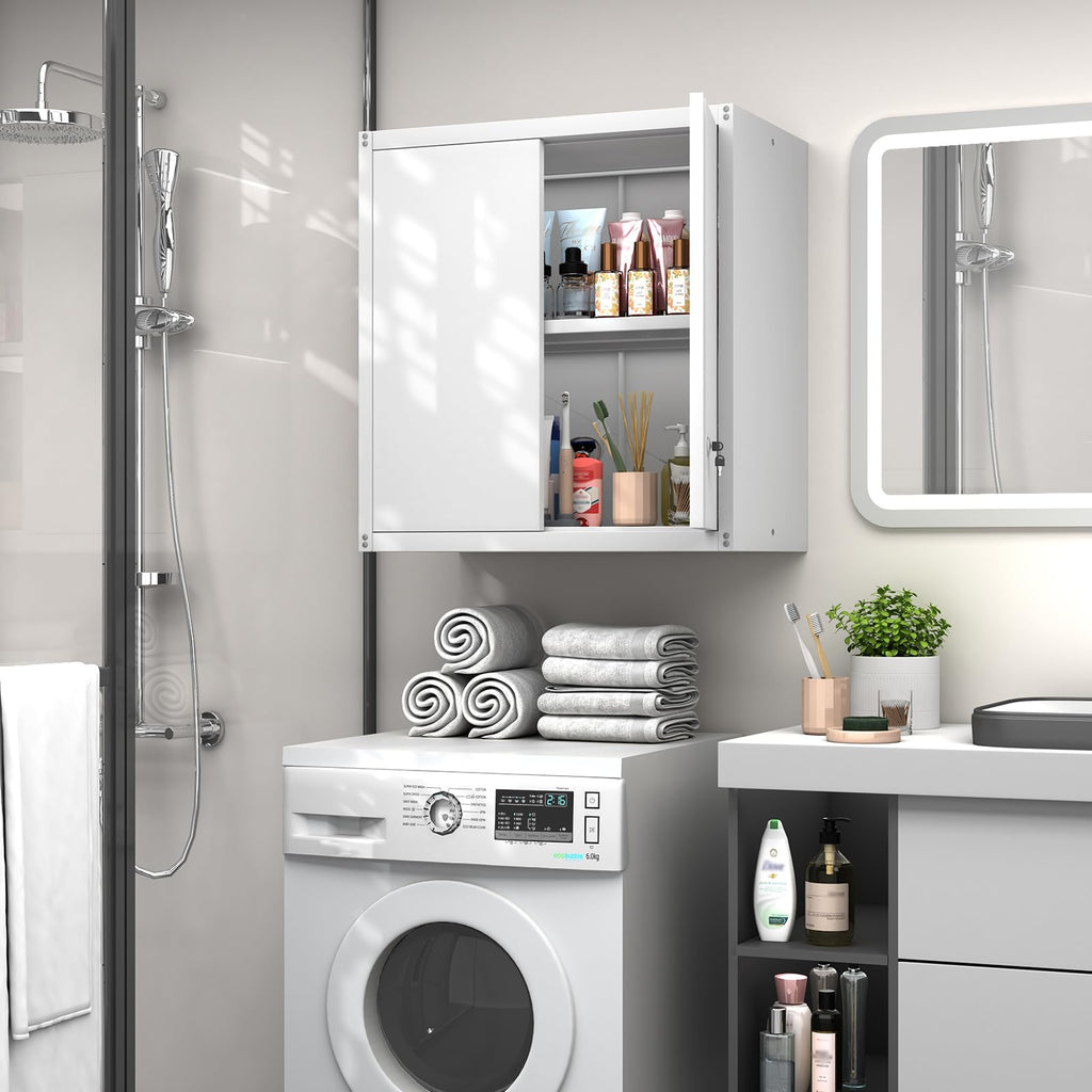 Metal Wall Mounted Storage Cabinet with Lock Y706626