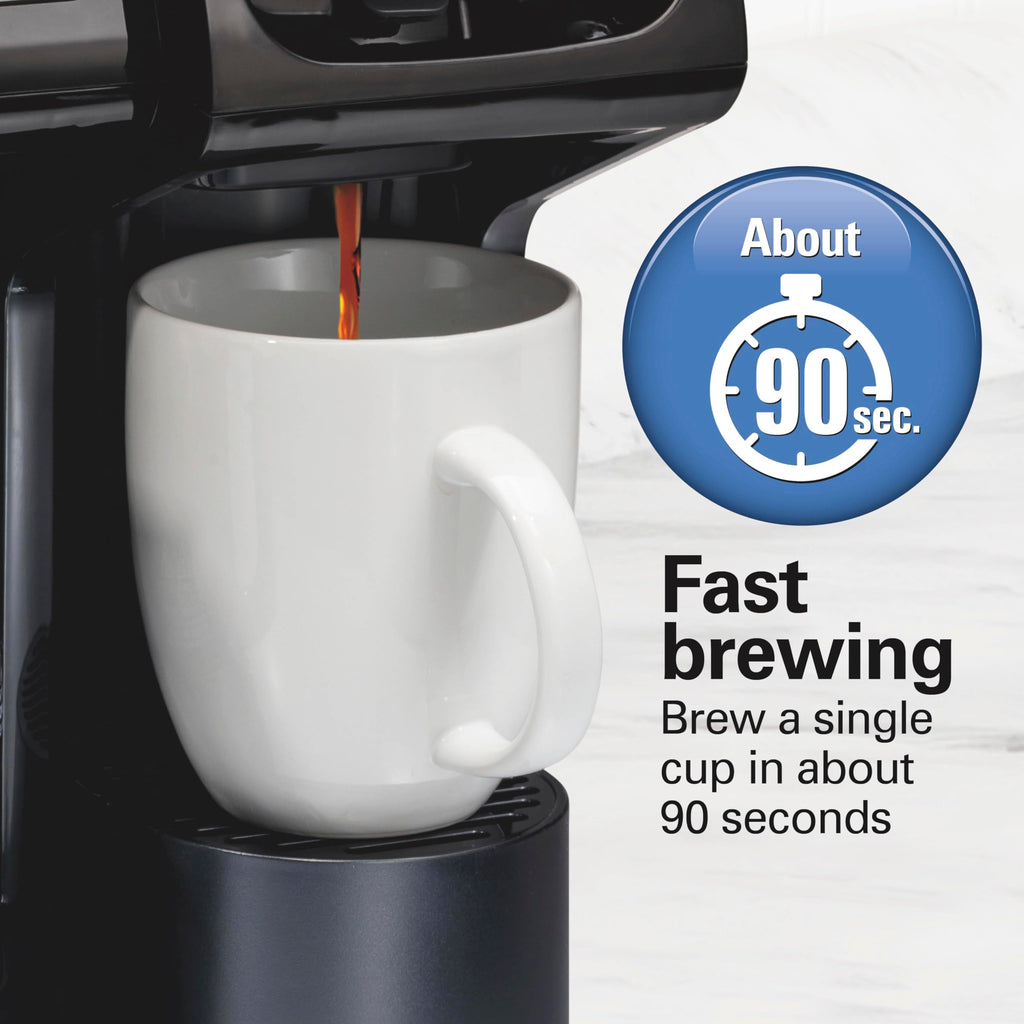 2-Way Coffee Maker with K-Cup Pods or Grounds, Black B452