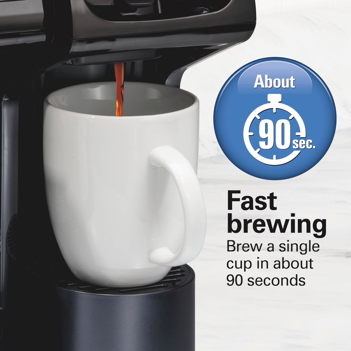 2-Way Coffee Maker with K-Cup Pods or Grounds, Black B452