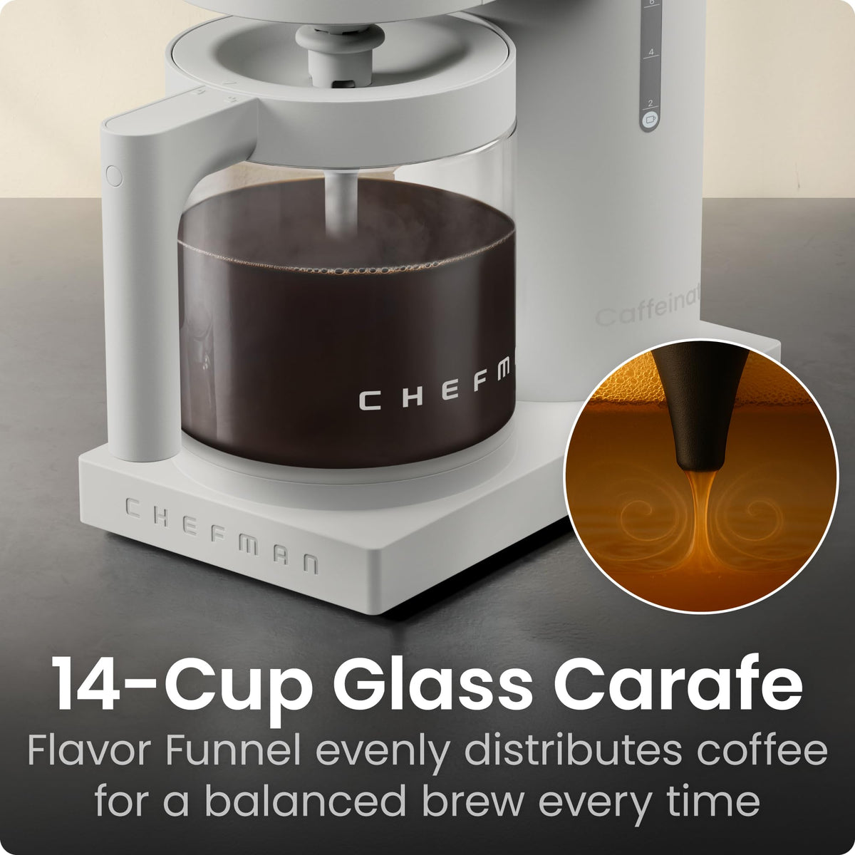 Programmable Drip Coffee Maker, 14-Cup Glass Carafe F205055