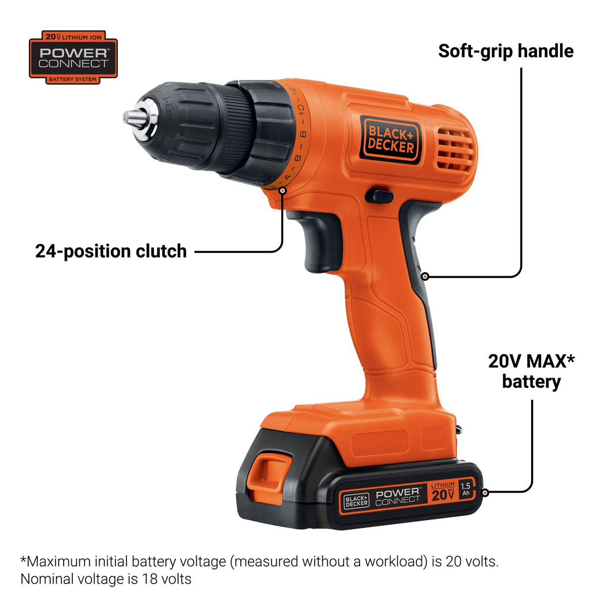20V MAX Cordless Drill Driver with 30 Piece Bit Set L399997