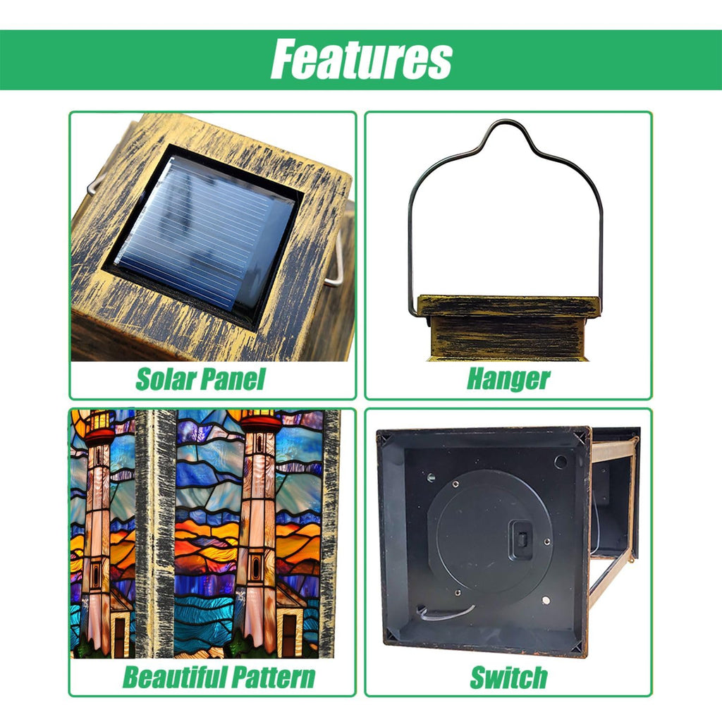 Solar Powered Waterproof Hanging Lantern 1 Pack E928