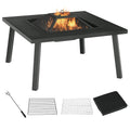 34 in Black Fire Pit with Grill K9907