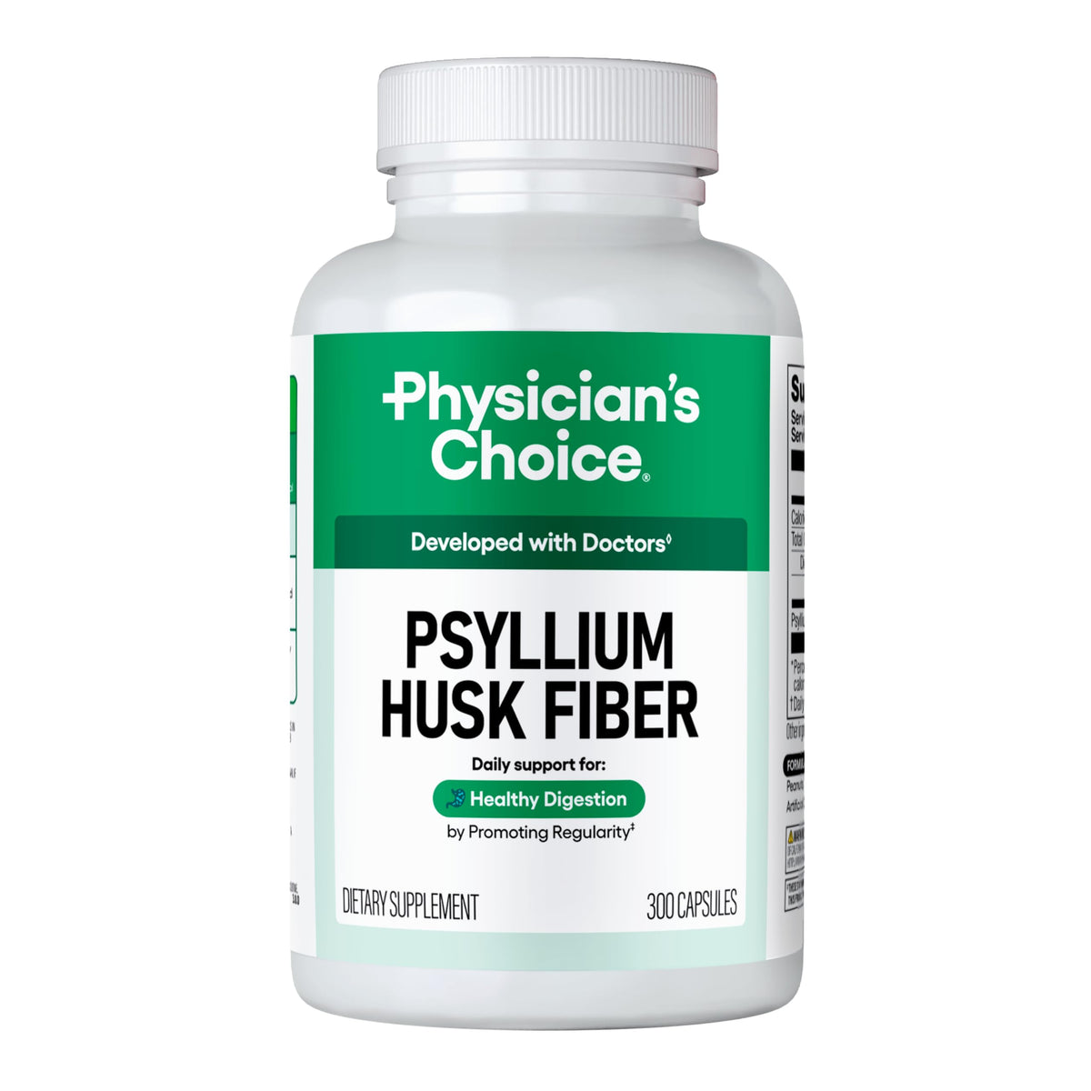 Vegan Psyllium Husk Fiber 300 Capsules V973