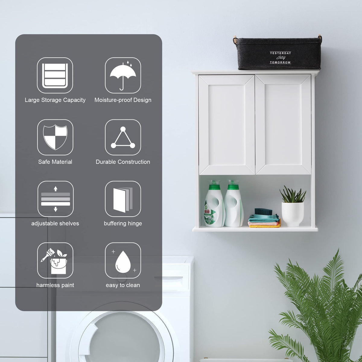Bathroom Wall Medicine Cabinet with Soft-Close Hinges T128
