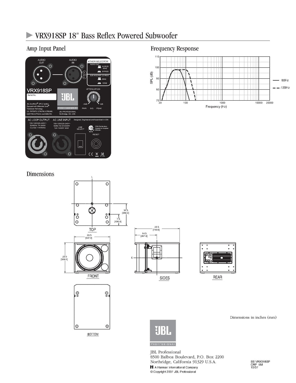 18-Inch Powered Subwoofer M30883