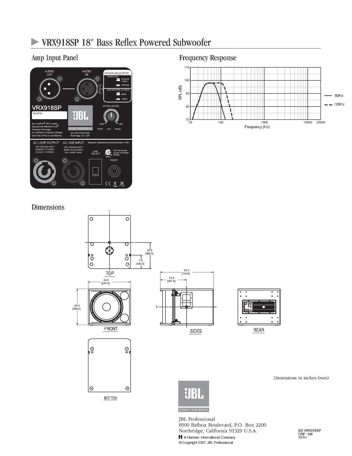 18-Inch Powered Subwoofer M30883