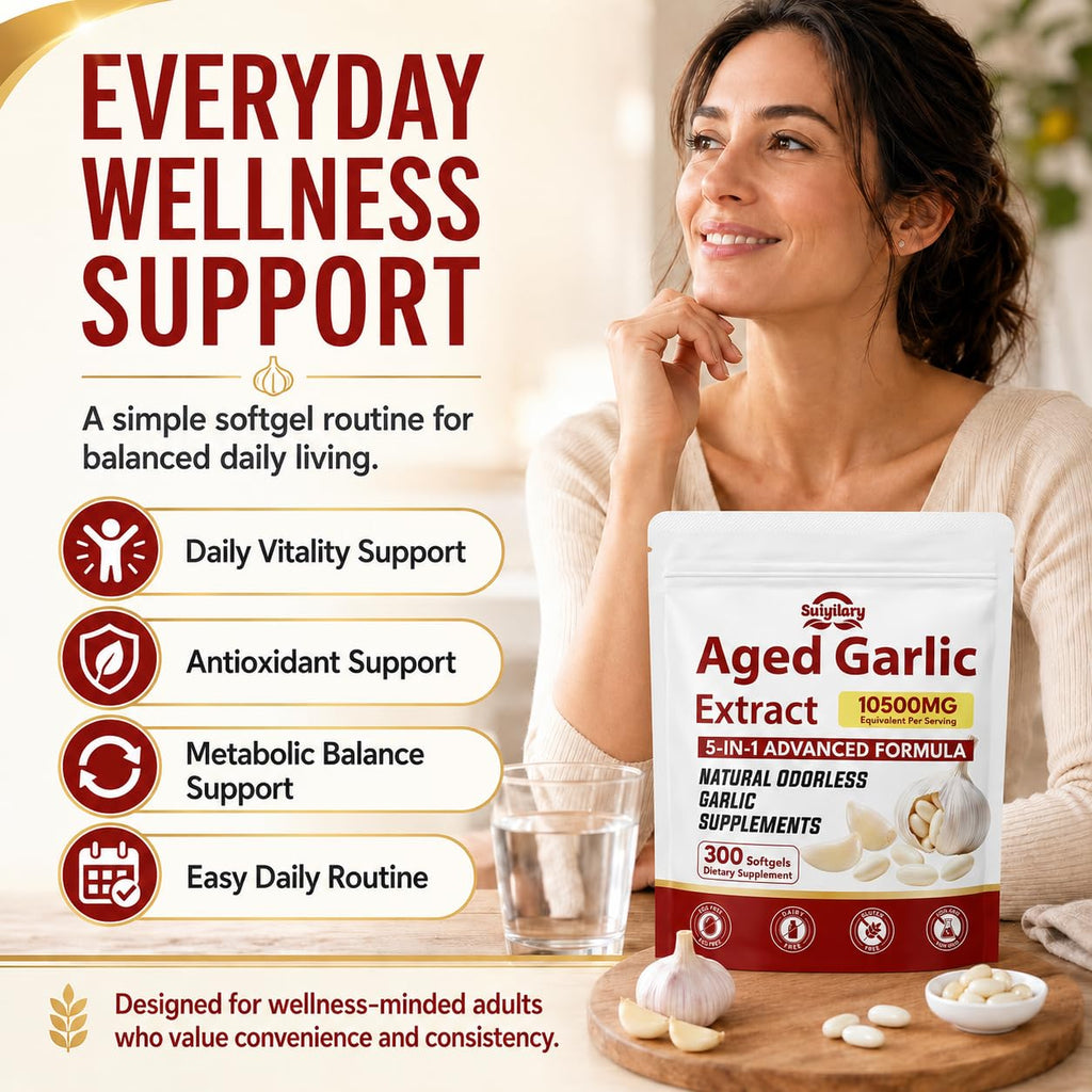 Aged Garlic Extract Supplements, 300 Softgels T29651