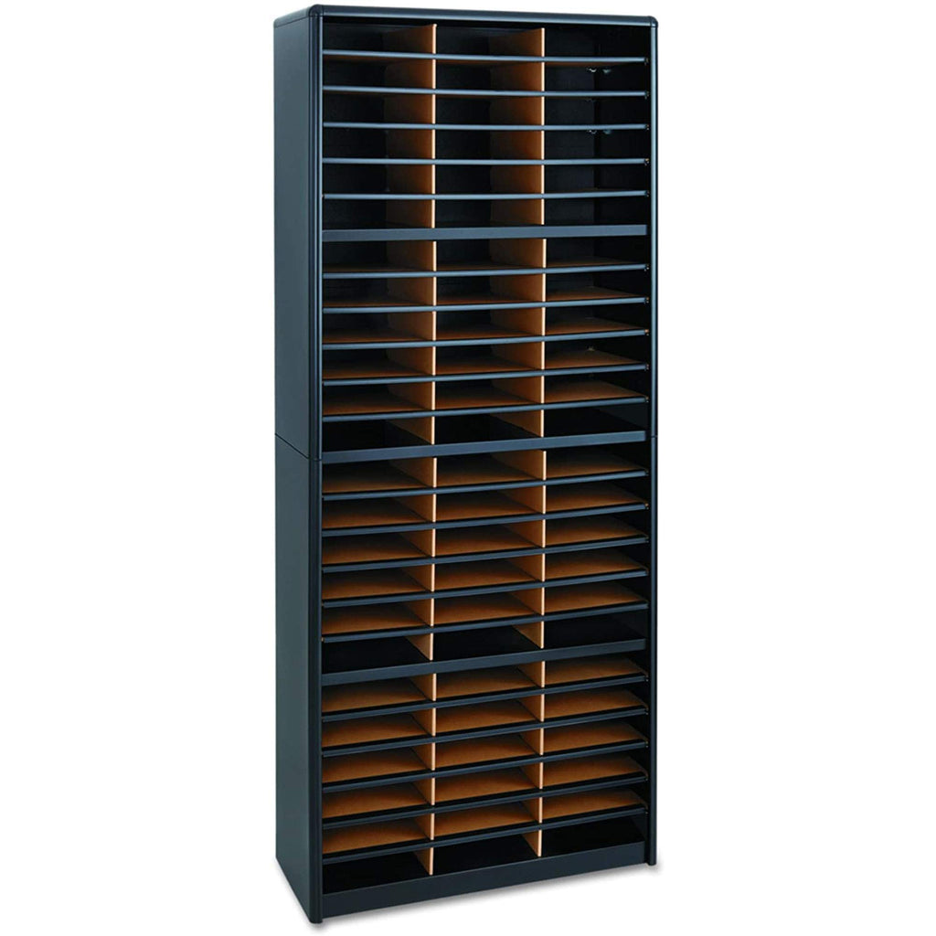 72 Compartment Black Literature Organizer O285