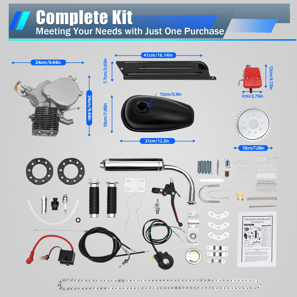 2 Stroke 100CC Bicycle Engine Kit J862832