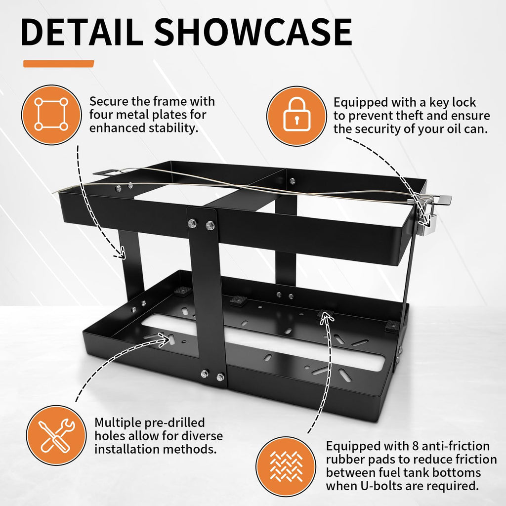 5 Gallon Fuel Jug Holder with Lock L878853
