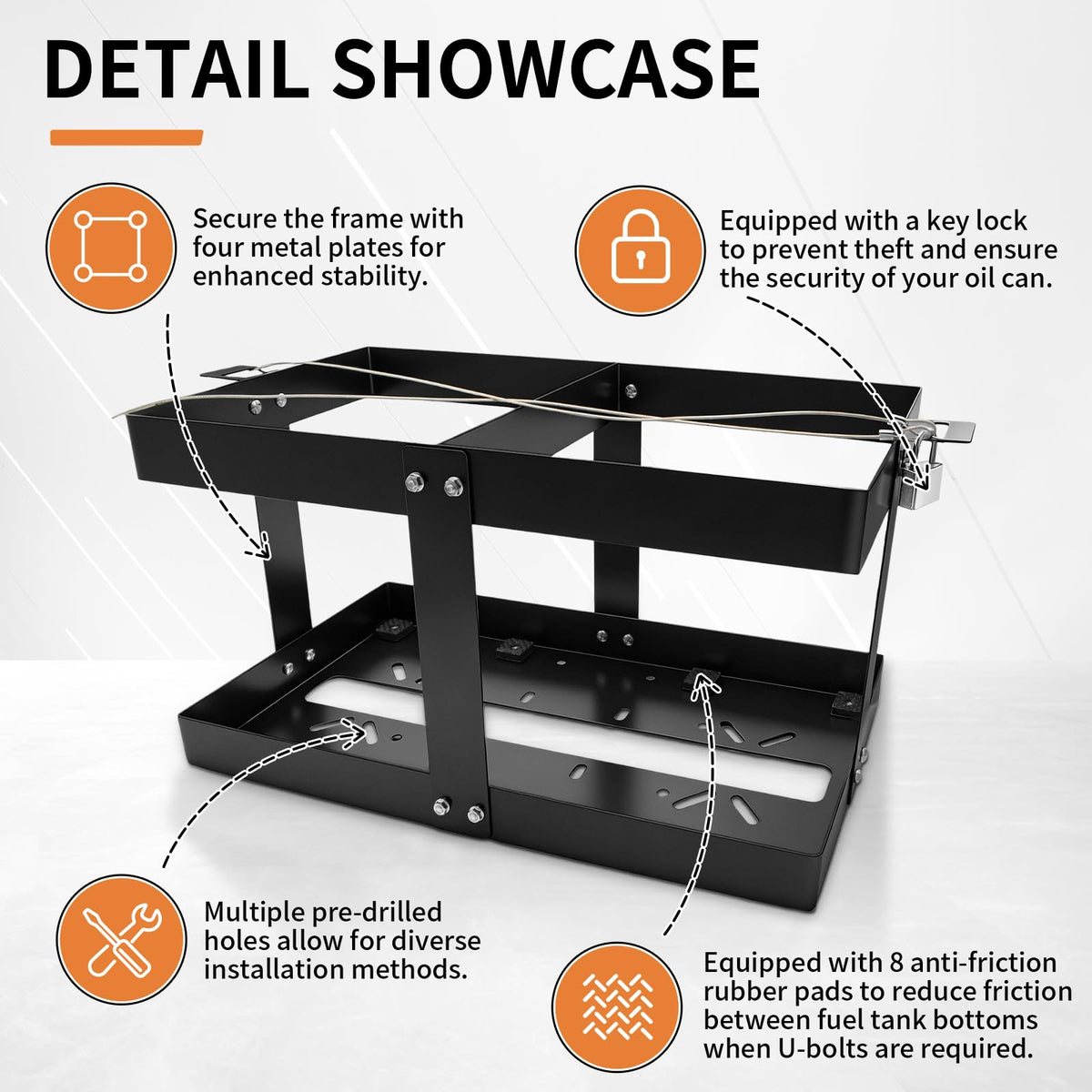 5 Gallon Fuel Jug Holder with Lock L878853