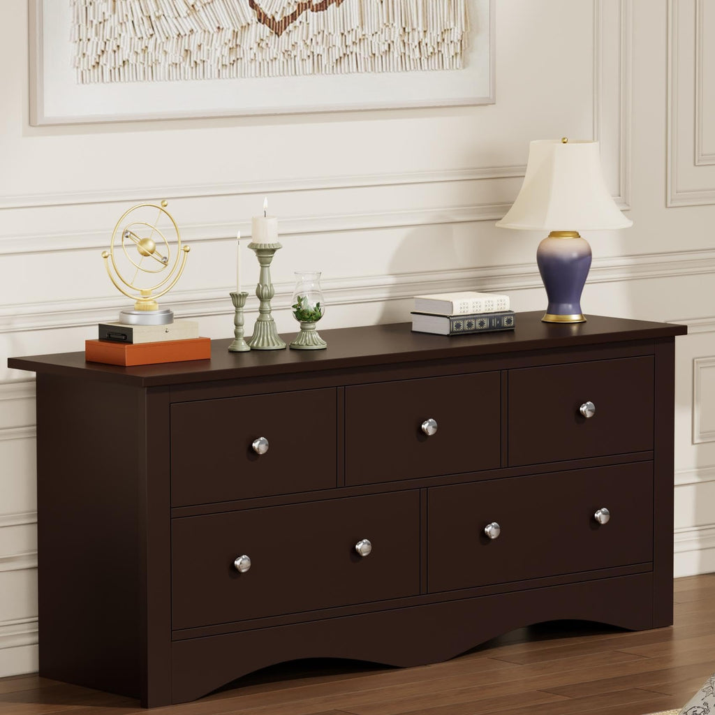 Brown 5 Drawer Dresser D8623