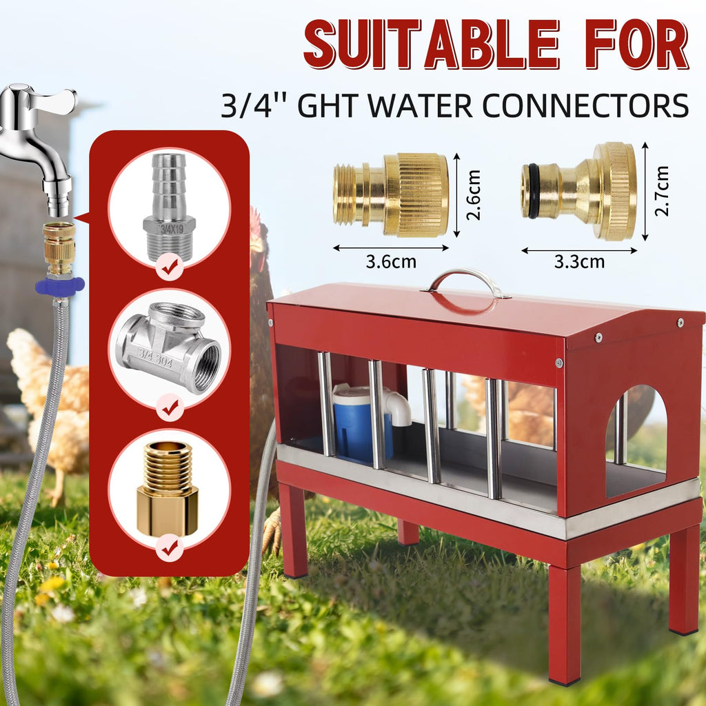 Automatic Chicken Waterer with Detachable Legs R493689