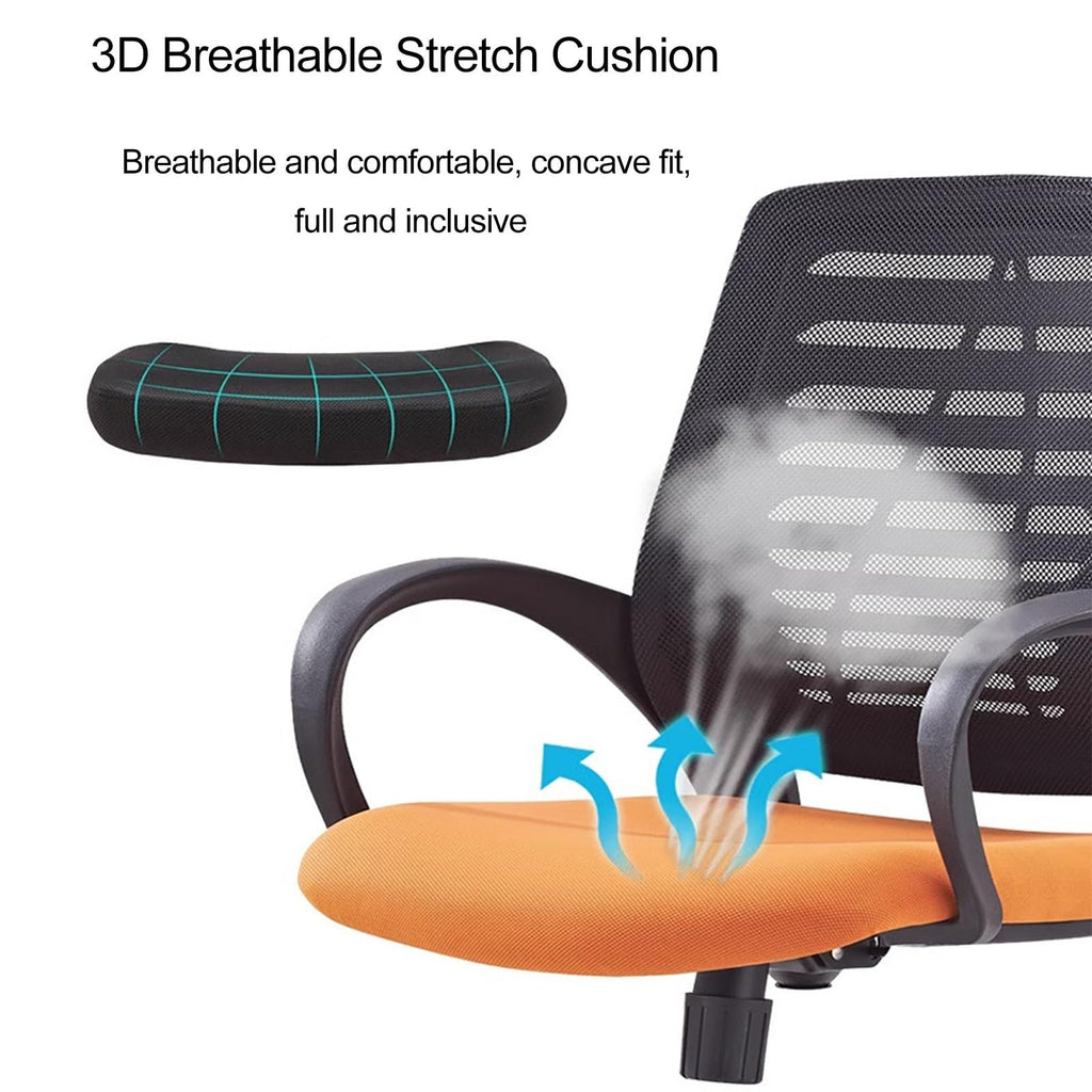 Orange Ergonomic Mesh Office Chair with Lumbar Support F629