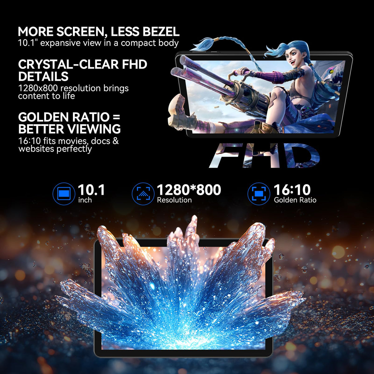 10.1 inch Android 15 Tablet Octa-Core 16GB RAM 64GB ROM I30184