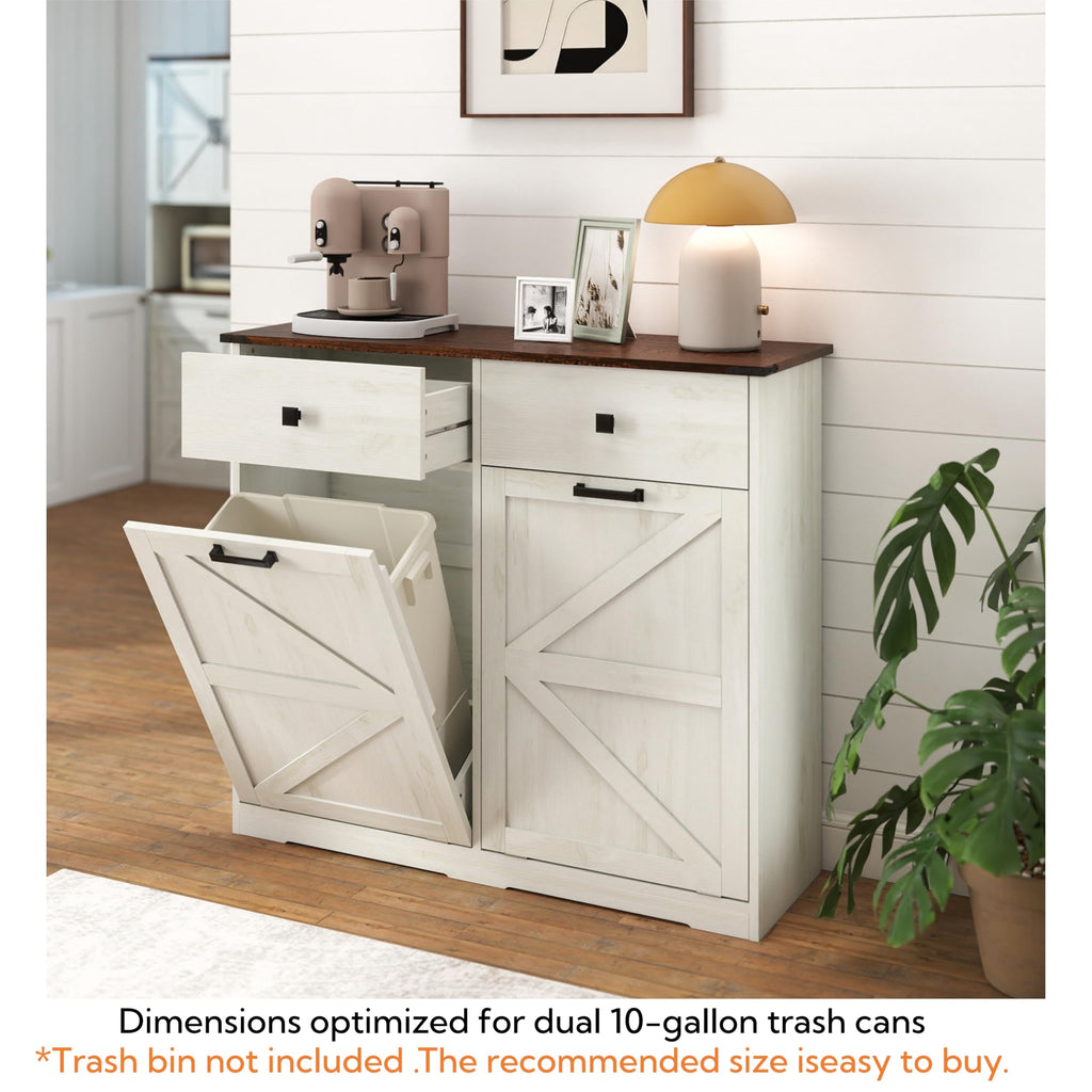 39" Double Tilt-Out Trash Cabinet for 20 Gallon Cans I13964