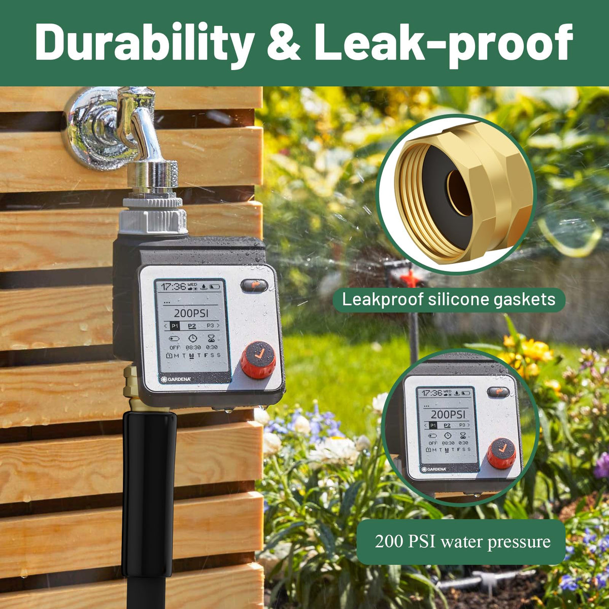 100 ft 5/8 in Heavy Duty Flexible Rubber Hybrid Garden Hose T890