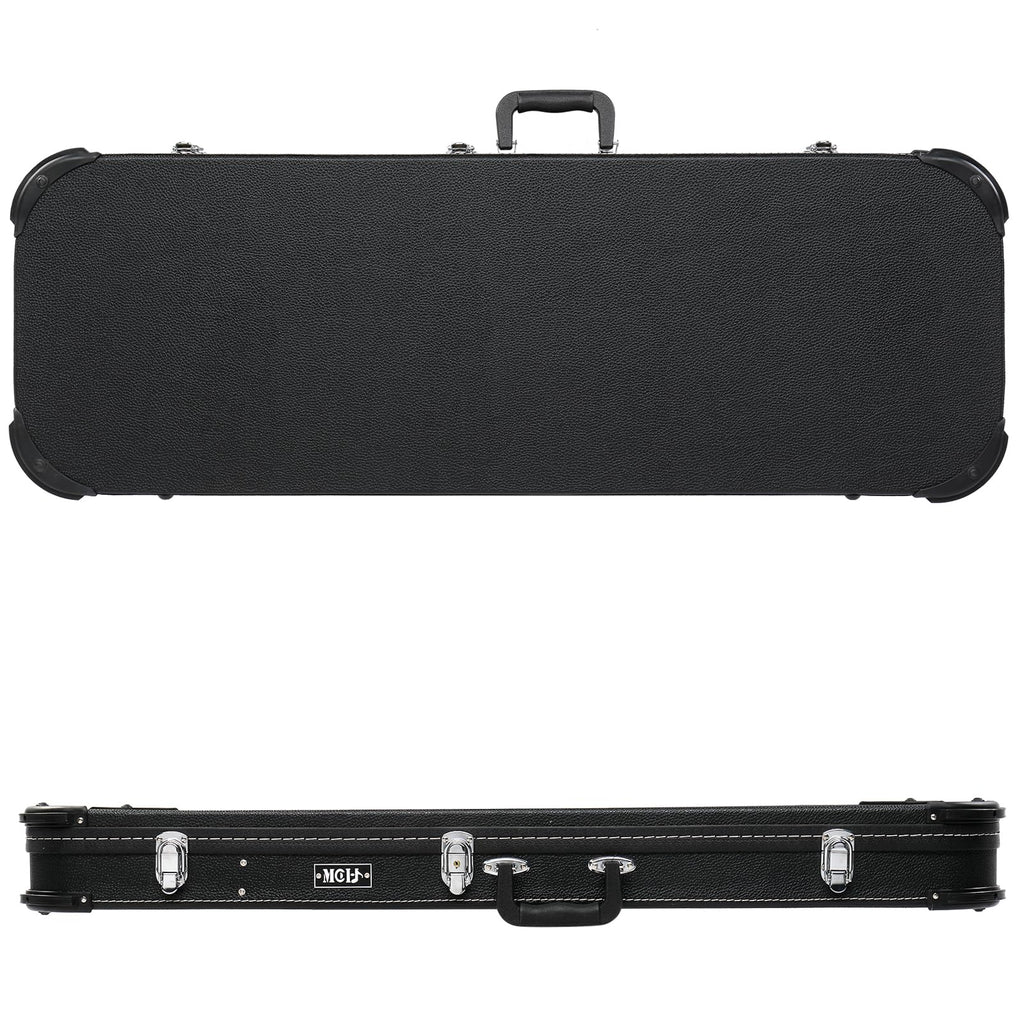 Black Electric Guitar Wood Hard Case with Handle G96454