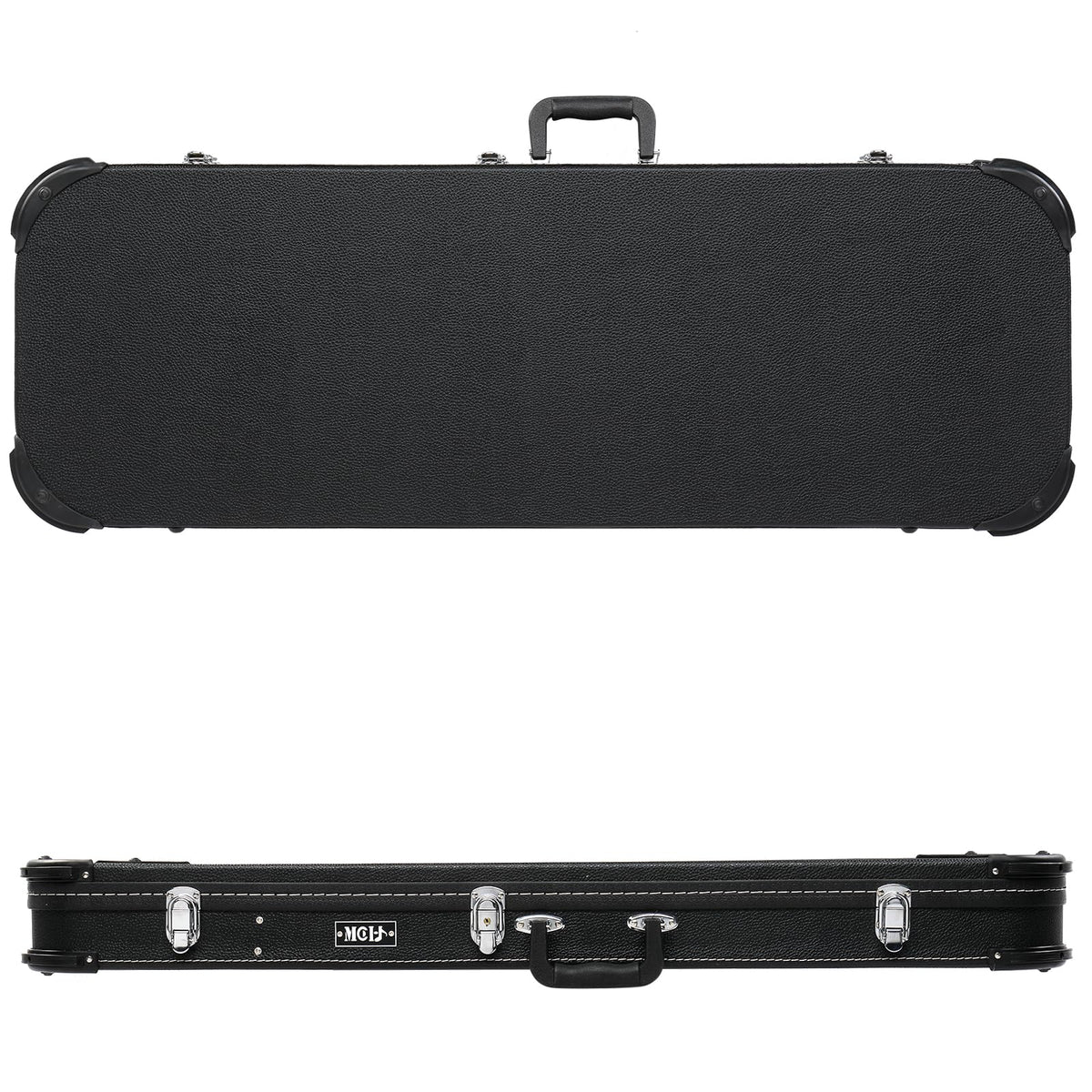 Black Electric Guitar Wood Hard Case with Handle G96454