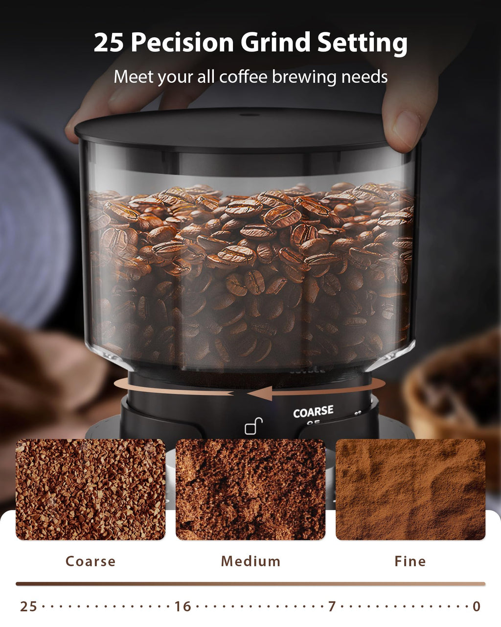 Black Burr Coffee Grinder T89443