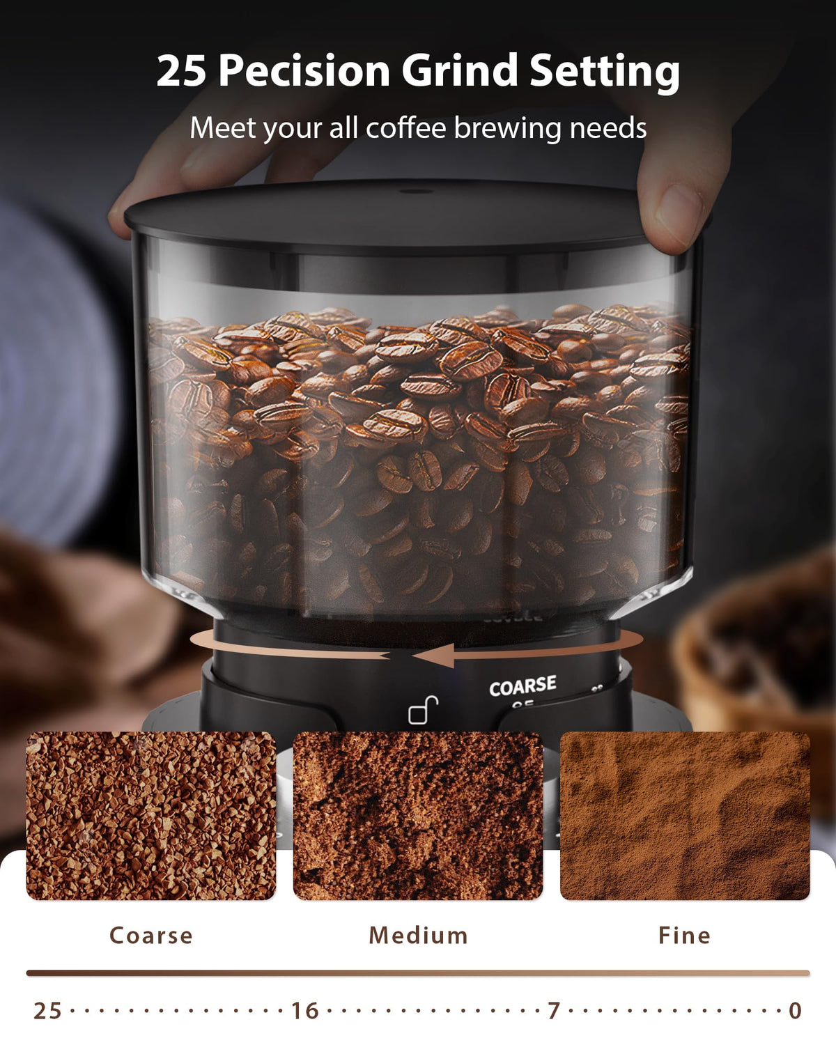 Black Burr Coffee Grinder T89443
