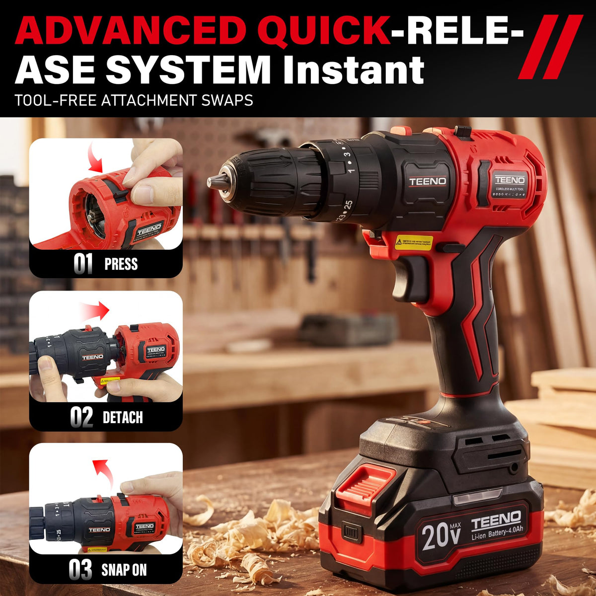 Cordless Brushless 9-in-1 Power Tool Combo Kit F5308