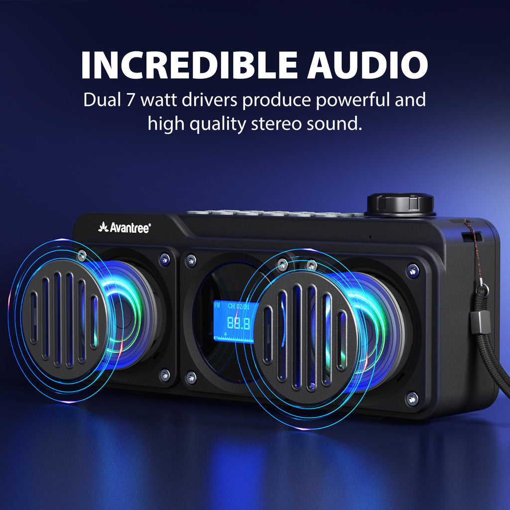 Portable FM Radio & Bluetooth Speaker K13417