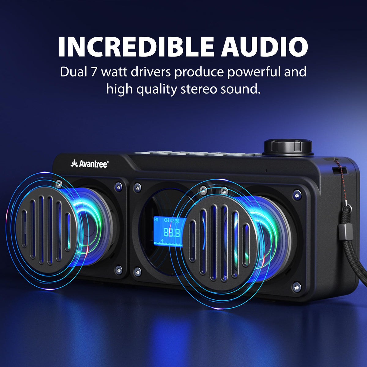 Portable FM Radio & Bluetooth Speaker K13417