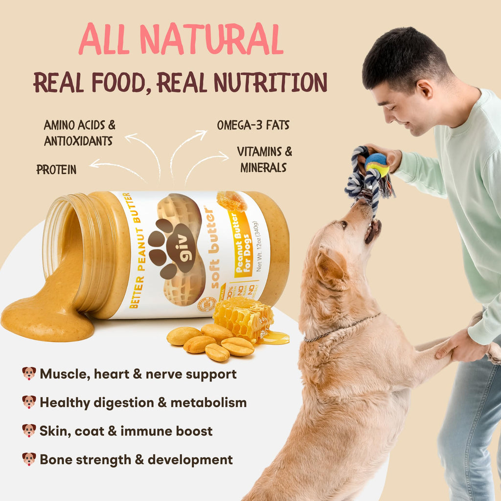 All Natural Peanut Butter 12oz Jar, 4oz Pouch & Lick Mat N364152