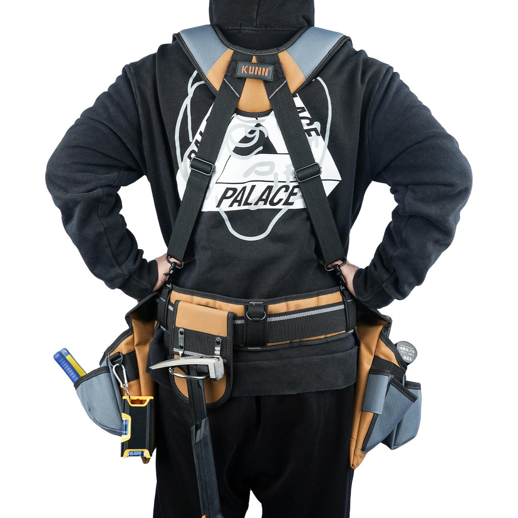 Khaki Carpenter Tool Belt with Suspenders G94317