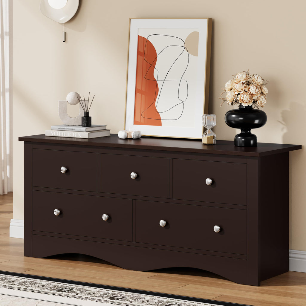 Brown 5 Drawer Dresser D8623