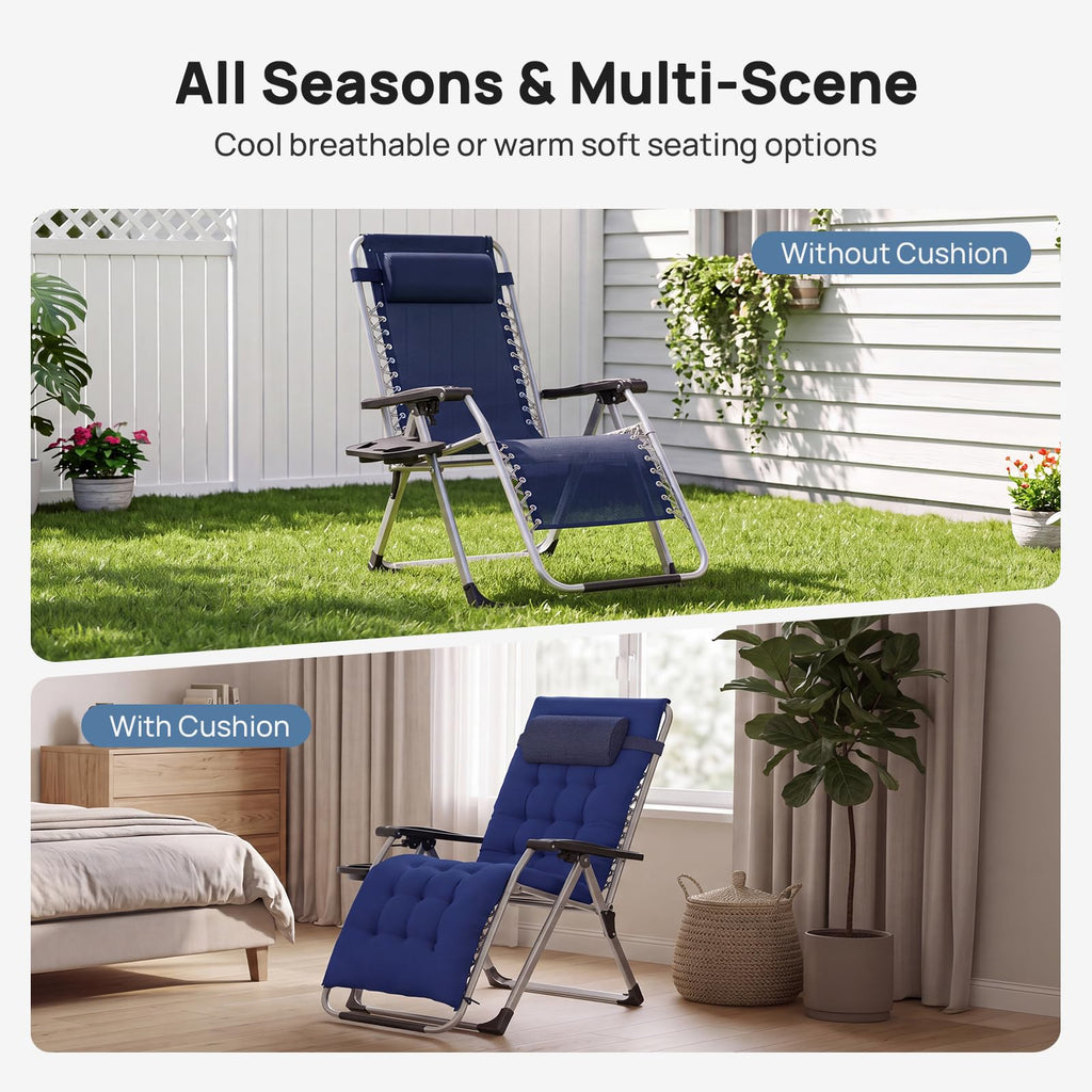 Zero Gravity Chairs Set of 2 with Cup Holder J533730