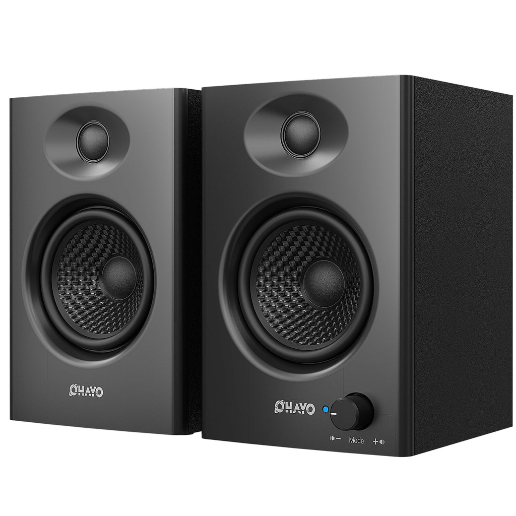 60W Bluetooth 5.3 Stereo 2.0 Computer Speakers 1 Pair Black F9018