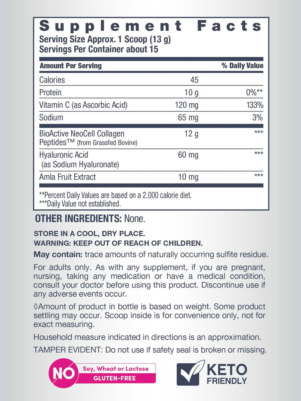 Collagen Peptides Powder 6.9 oz Unflavored Supplement T25408