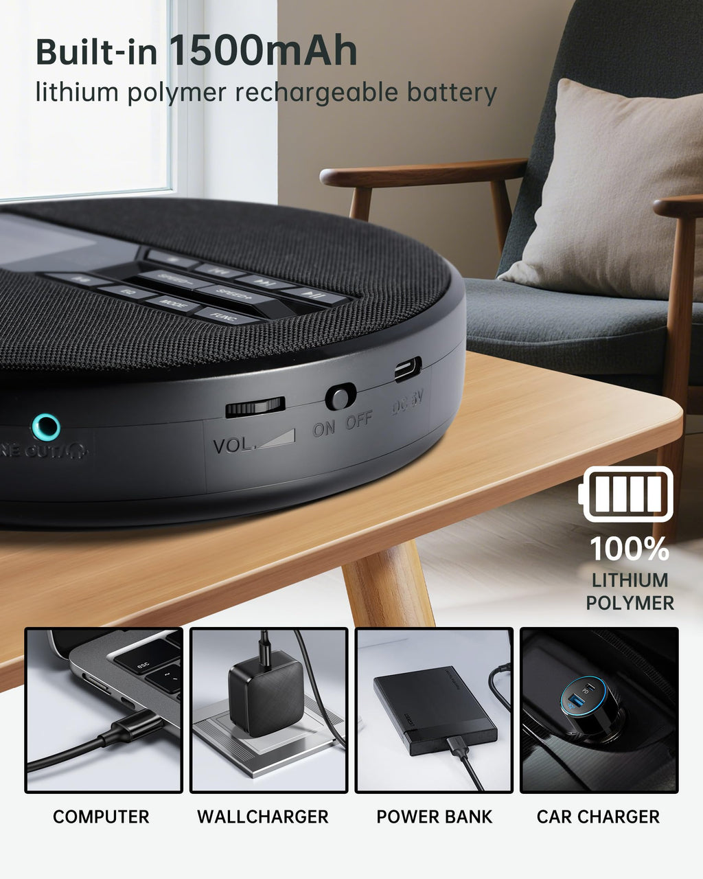 Portable CD Player with Speakers M849053