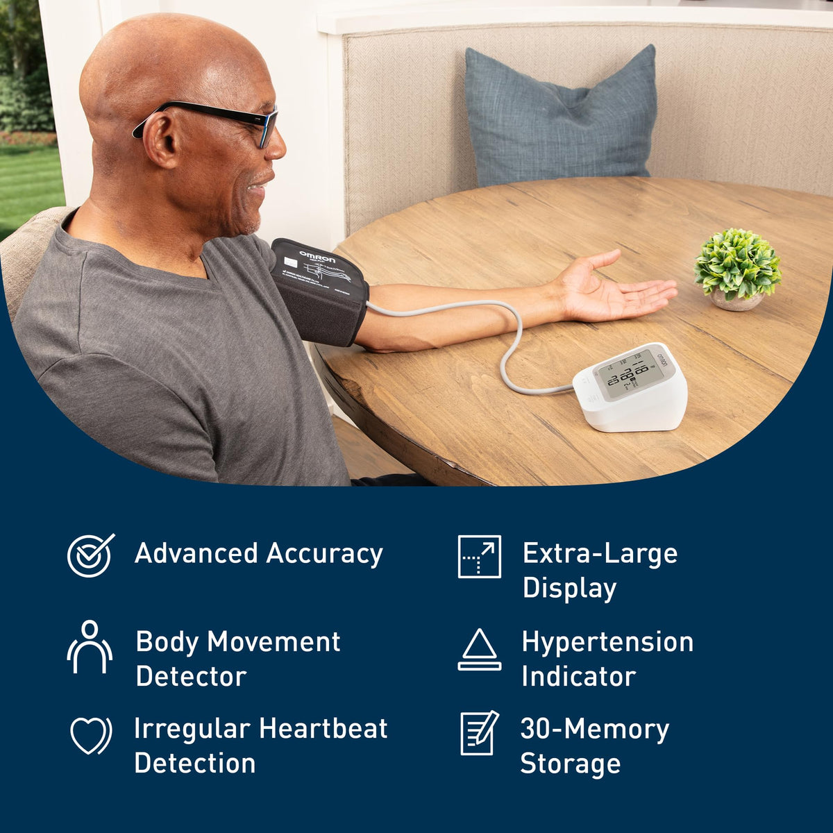 Silver Upper Arm Blood Pressure Monitor E75868