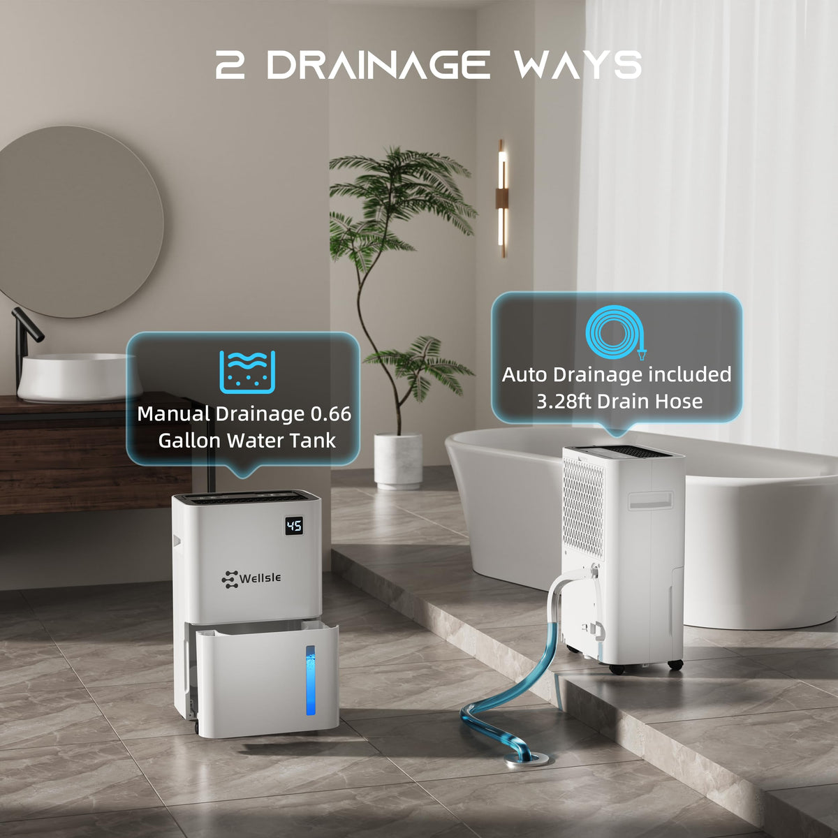 50 Pint Dehumidifier with Drain Hose Z43933