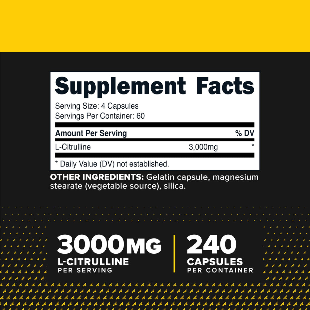 L-Citrulline 3000mg 240 Capsules G816661
