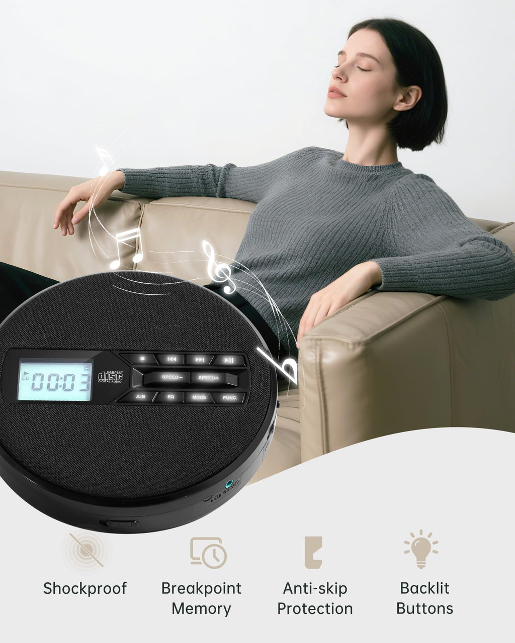 Portable CD Player with Speakers M849053