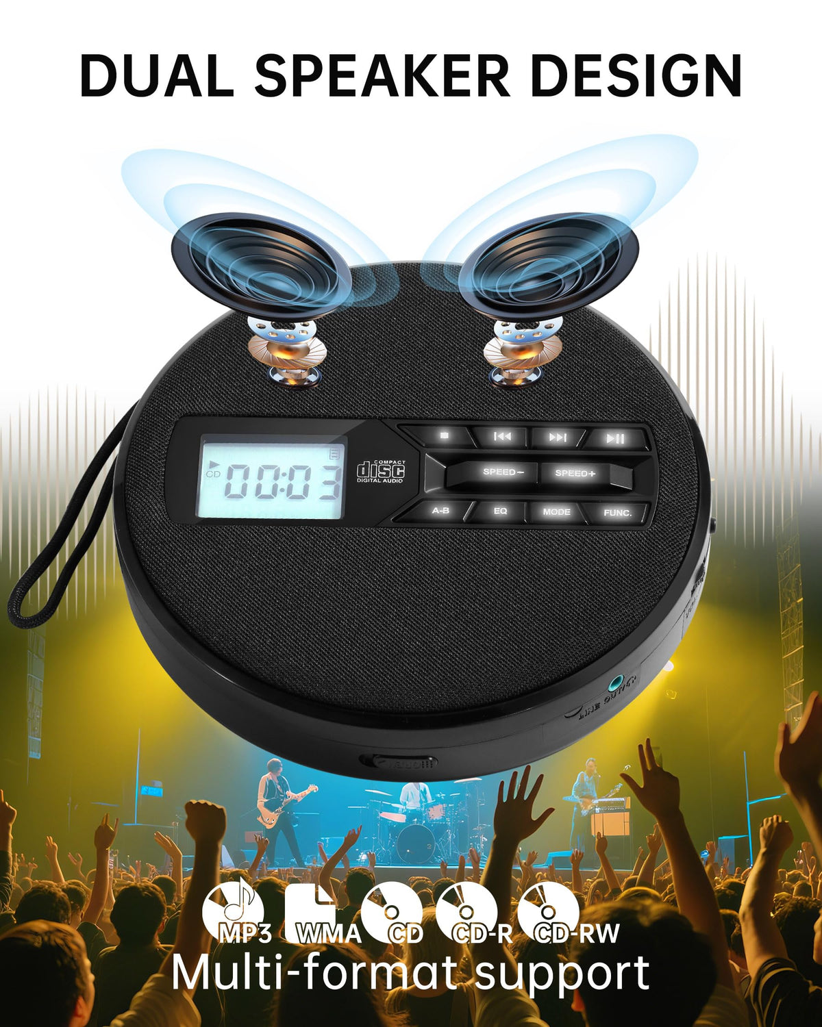 Portable CD Player with Speakers M849053
