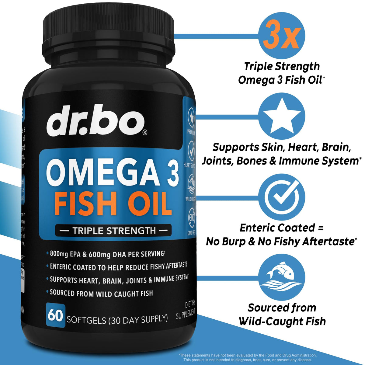 Omega 3 Fish Oil 2000mg EPA DHA 60 Softgels Z1846