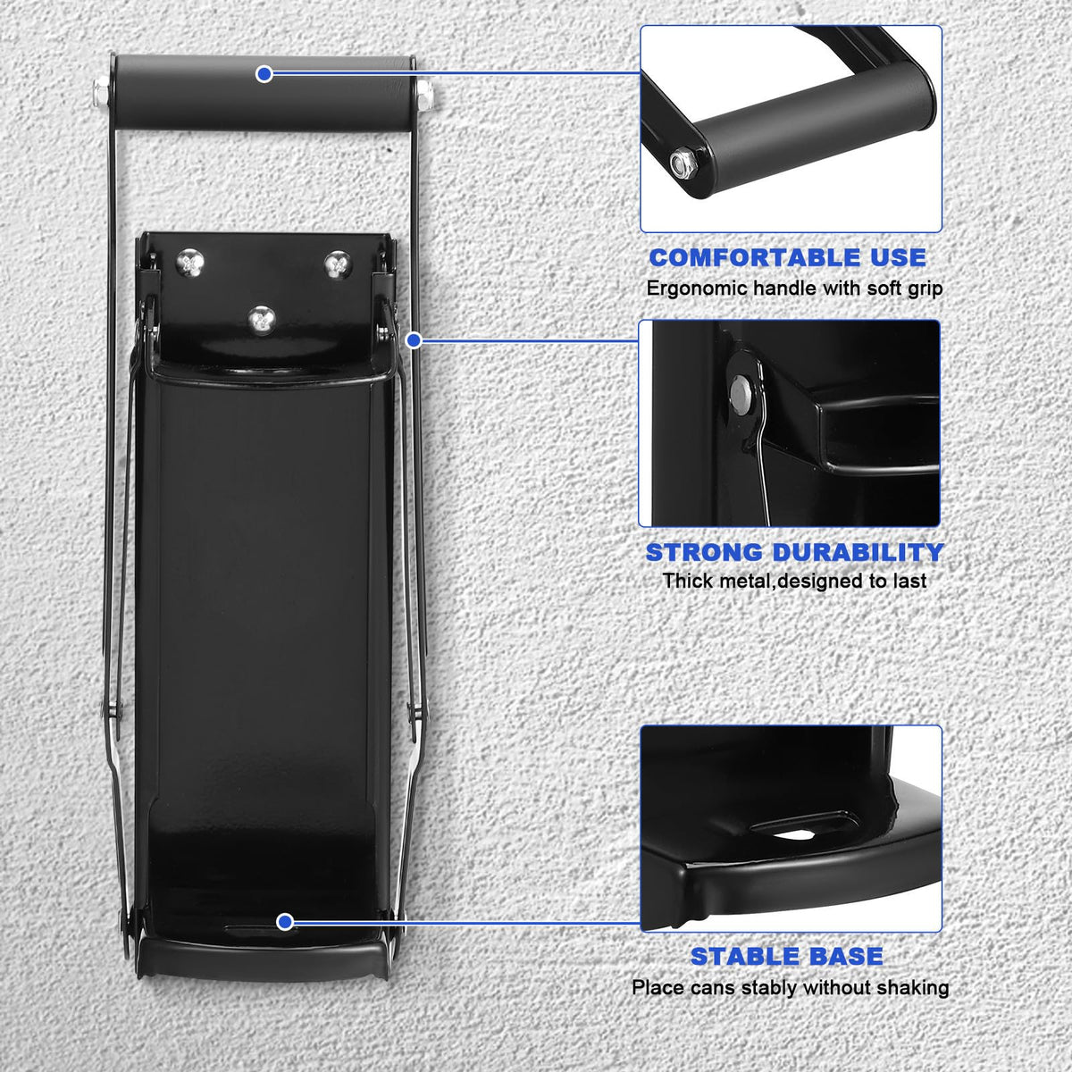 Wall Mounted Stainless Steel Can Crusher with Bottle Opener G792