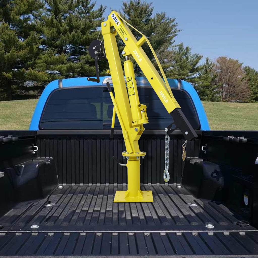 2000 lbs Folding Truck Crane with Hydraulic Winch J67245