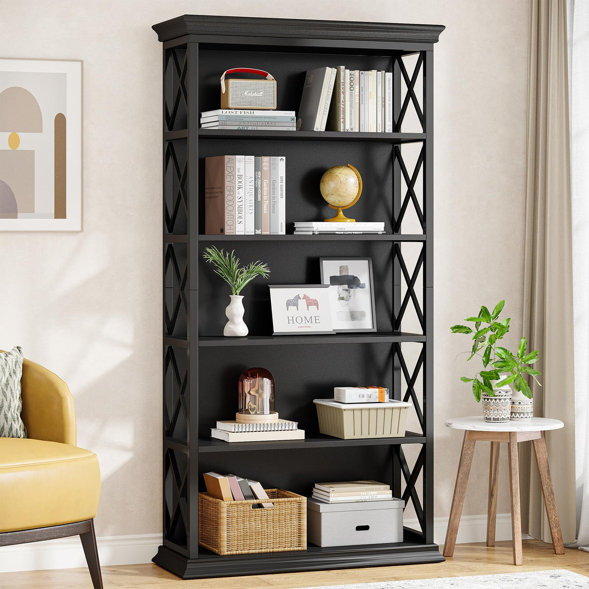 71 Inches 6-Tier Bookcase E221