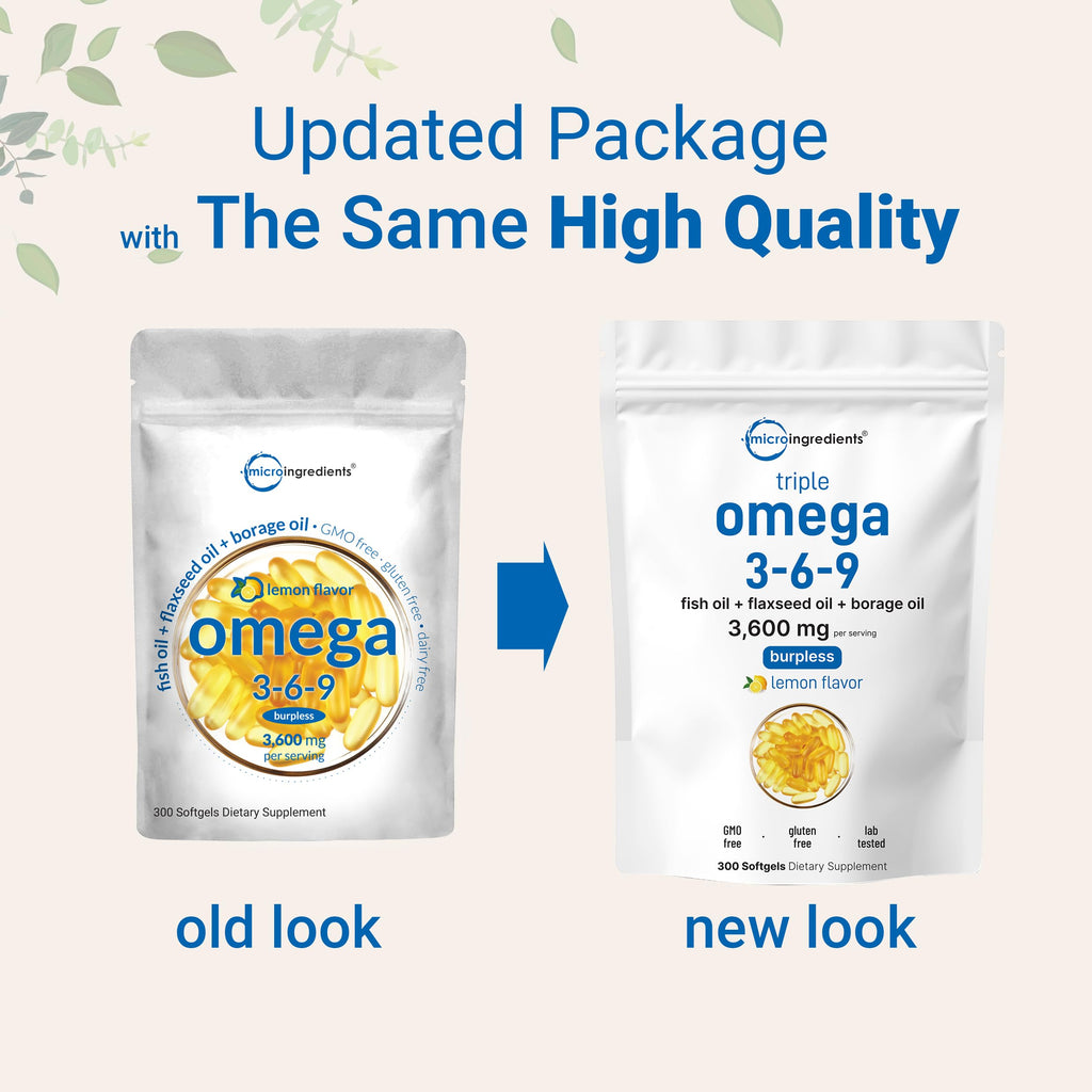 Omega 3-6-9 3600mg Lemon Flavor Softgels I52079