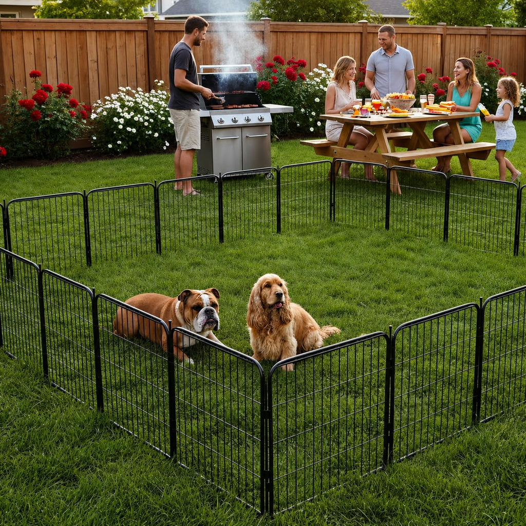 40 inch 16 Panels Heavy Duty Metal Dog Playpen H9315