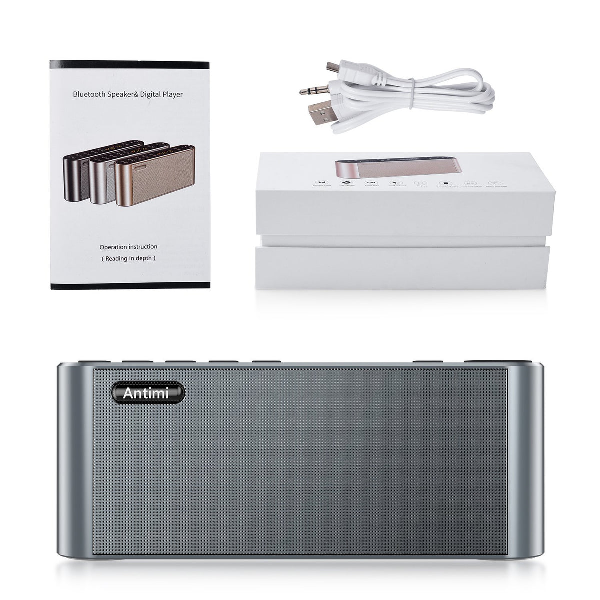 Portable Bluetooth FM Radio MP3 Player Wireless Speaker P23020