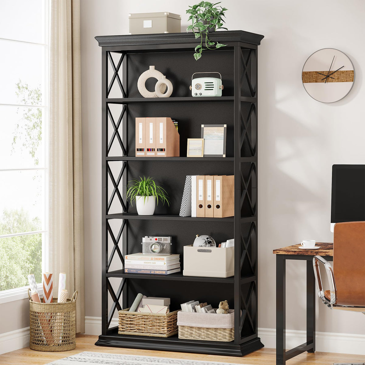 71 Inches 6-Tier Bookcase E221