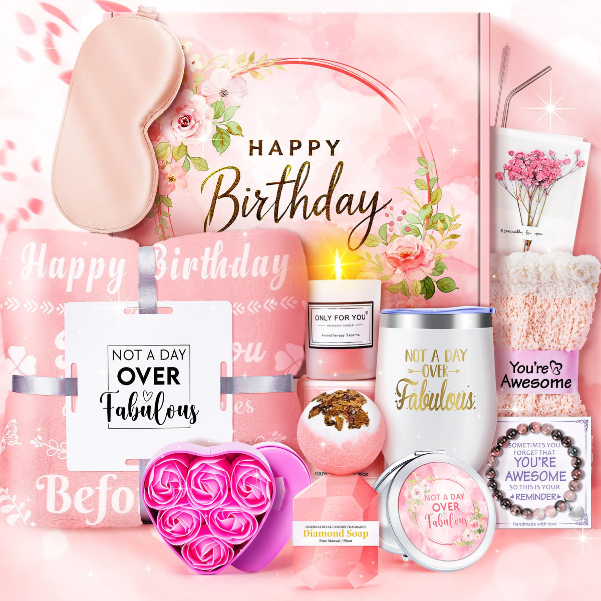 Pink 15 Pc Self Care Spa Gift Set U808438